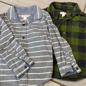 Bundle of 2 long sleeve boys shirts, size 4T